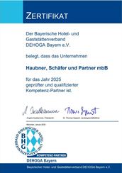 DEHOGA Zertifikat 2025
